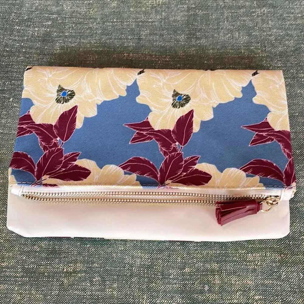 Rachel Pally Foldable Floral Clutch EUC